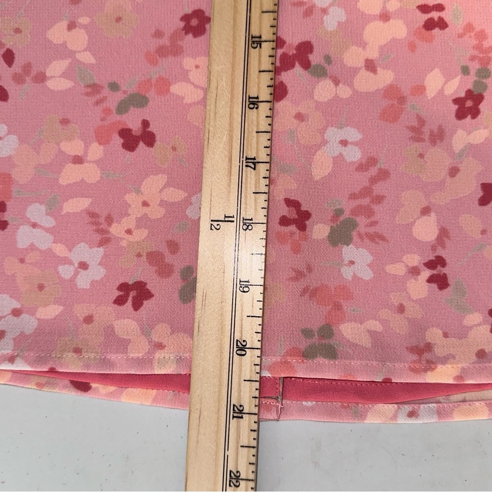 Liz Claiborne Villager Skirt Outfit Set Sz 8 Pink Floral Buttons Up Back Easter - Picture 15 of 15